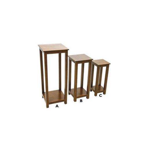 Accent Table Set DR7005 – ชุดโต๊ะไม้แท้ 3 ตัว